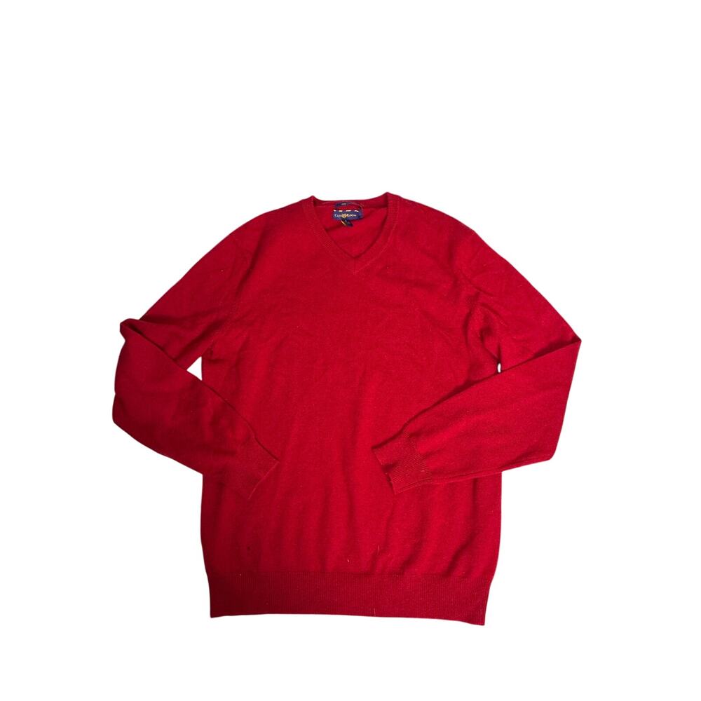 Vintage Club Room 100% Cashmere Sweater Mens Medium V Neck Luxury Soft Knit